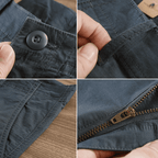 Calça Reta Masculina em Sarja - Kit 4 Unidades