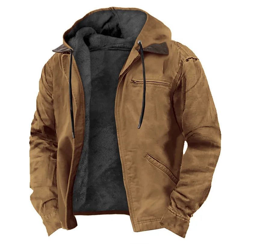 Jaqueta Masculina Para Inverno Fleece com Capuz - (Promoção de Inverno 2025)