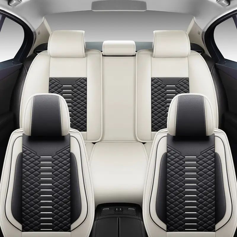 Kit Capa Para Banco de Carro em Couro Legítimo Universal Venezian + BRINDES: Tapetes Automotivos